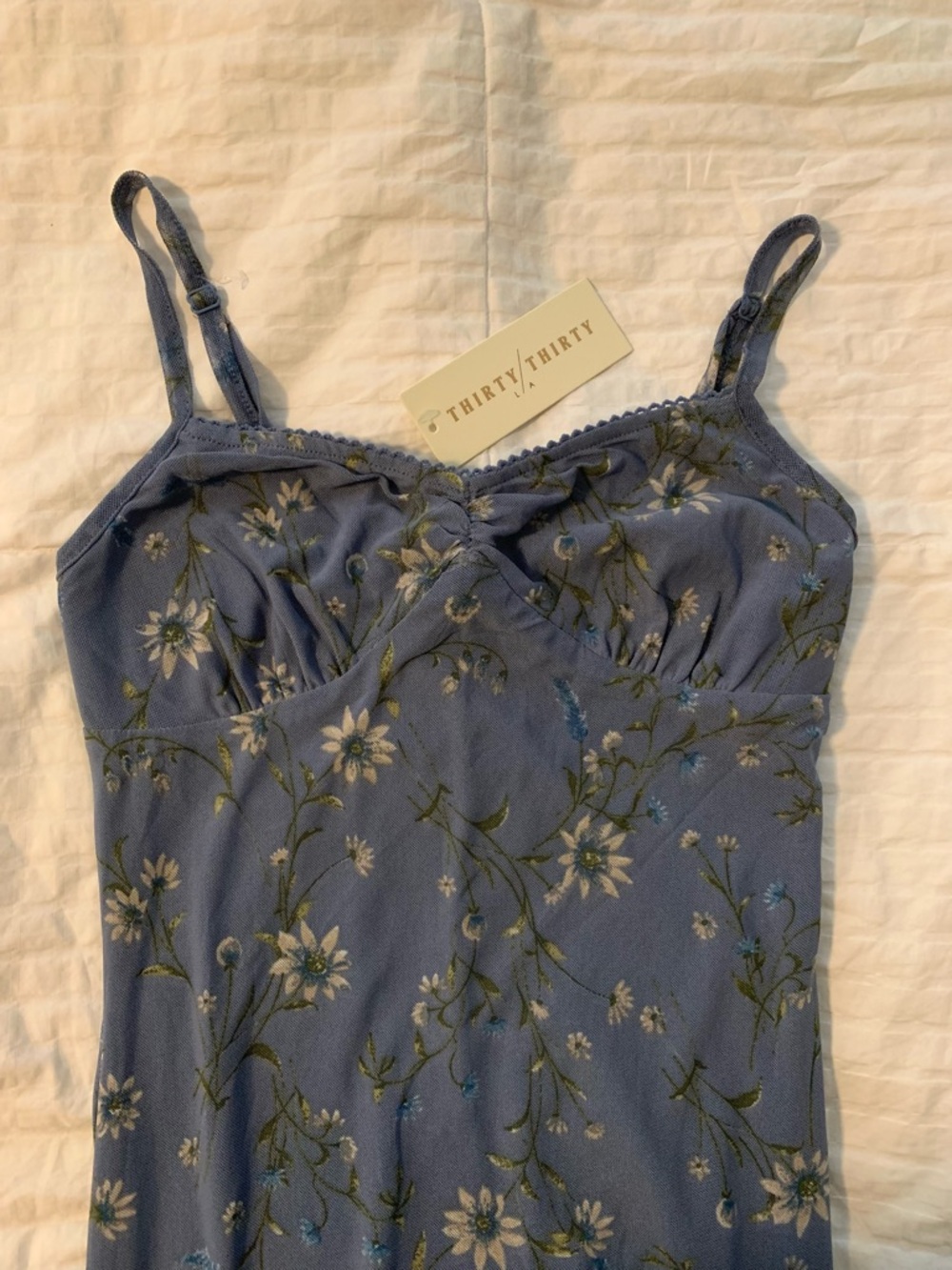 Thirty/Thirty LA Blue Floral Slip Dress